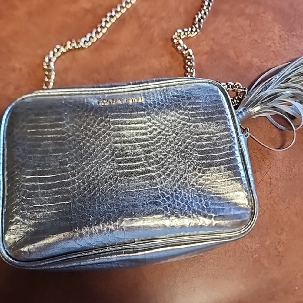 Victoria's Secret Metallic Silver Crossbody Bag